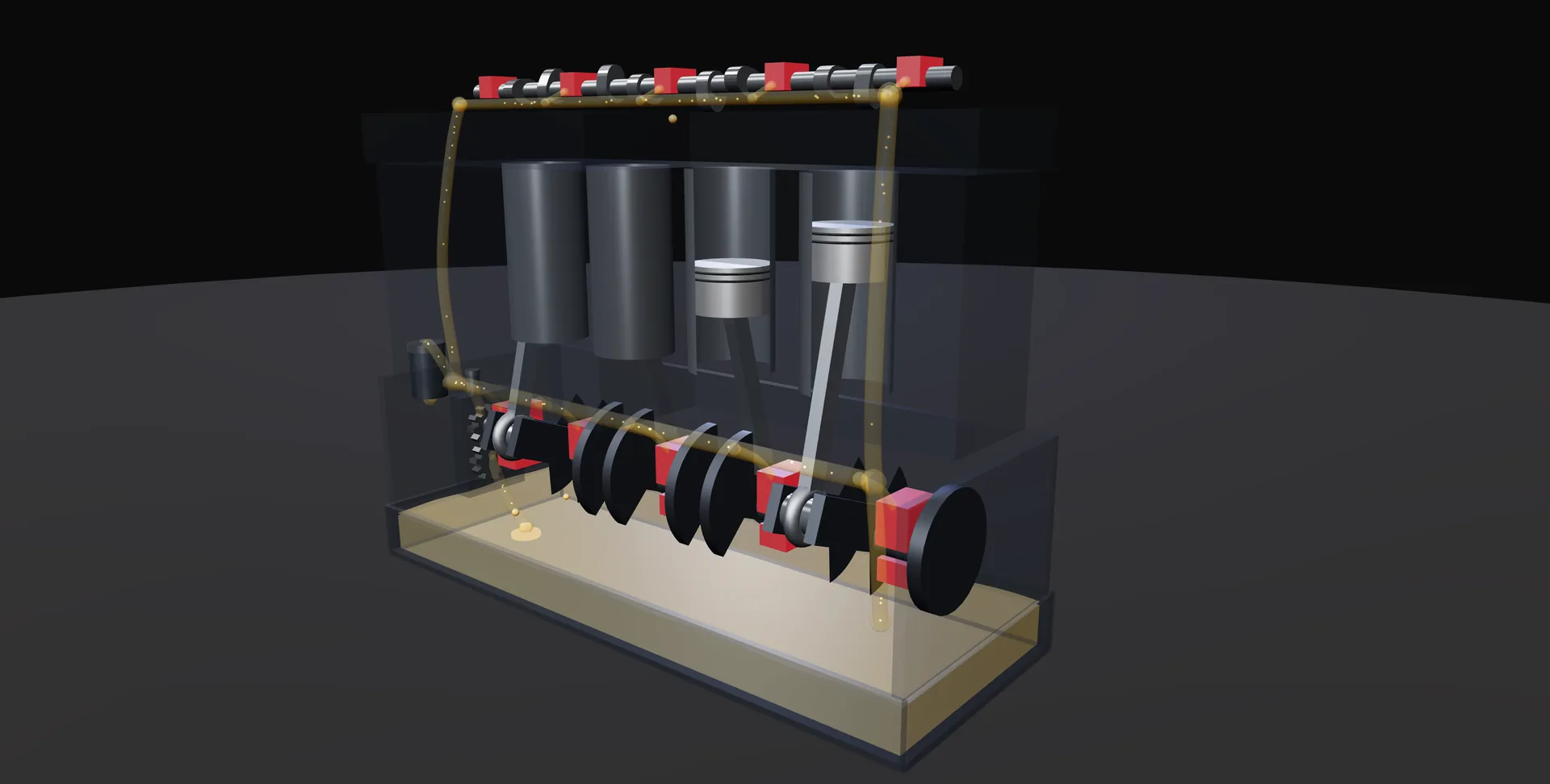 3D-Schnittmodell des Ölkreislaufs im 2.0 TDI